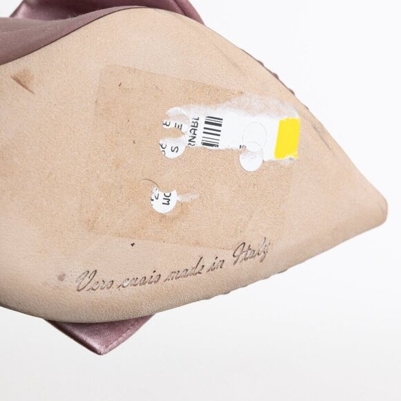 Dolce & Gabbana Crystal Embellished Satin Pumps High Heels Liliac Decollete - Picture 15 of 15